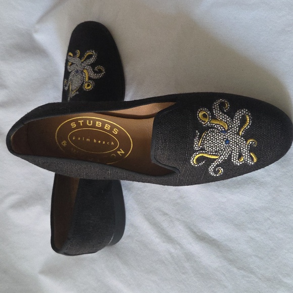 Stubbs & Wootton Needlepoint Octopus Loafers - Picture 1 of 12